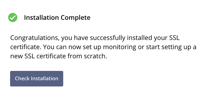 SSL Installation Checks